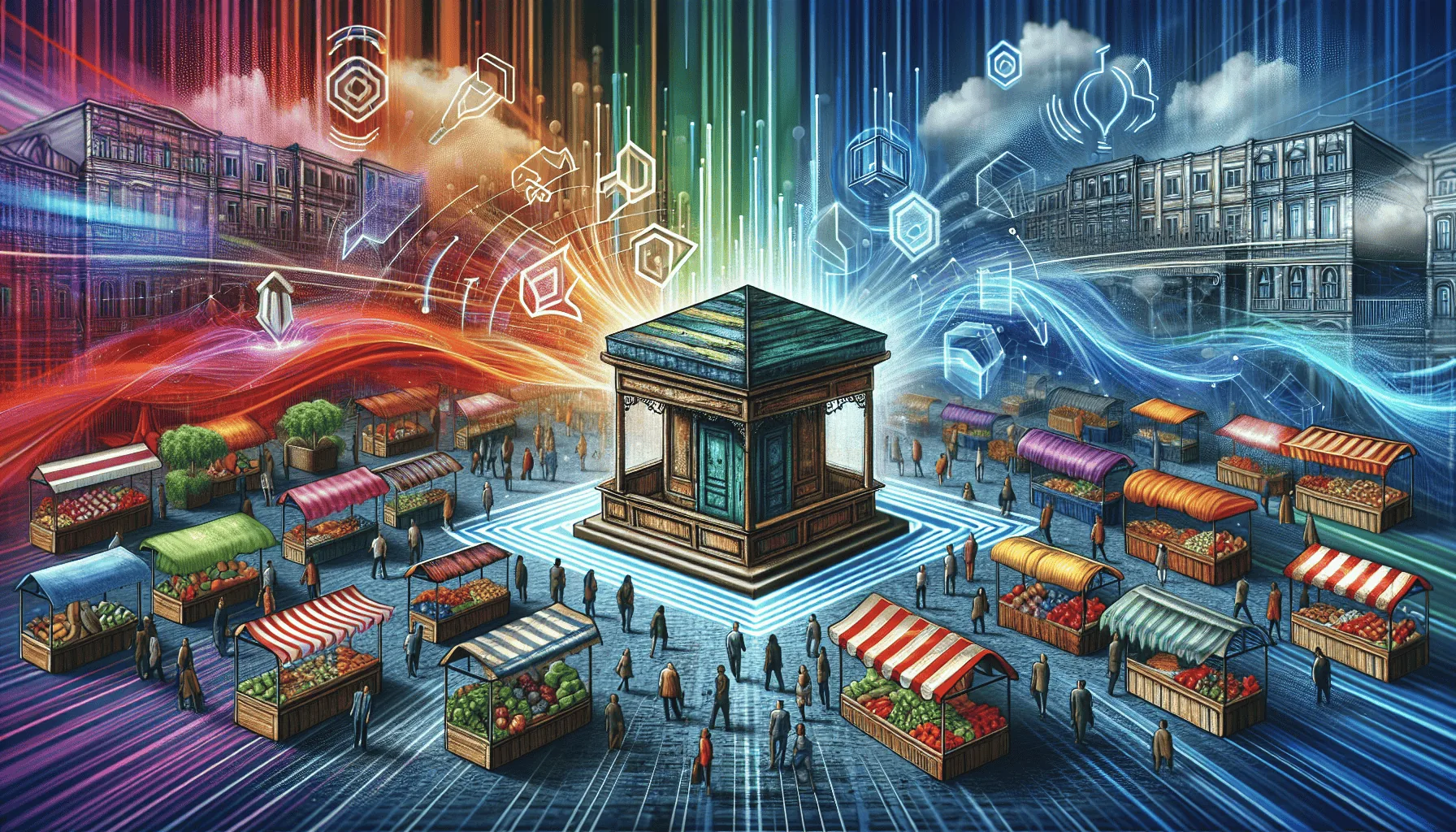 Illustration of evolving markets and outdated branding for brand refresh