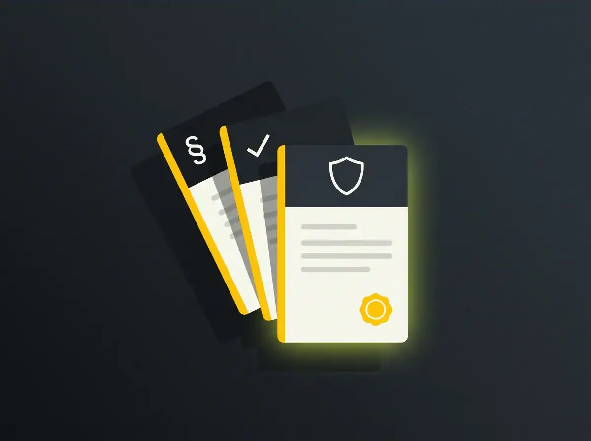 Stylised compliance documents representing UK healthcare advertising regulations
