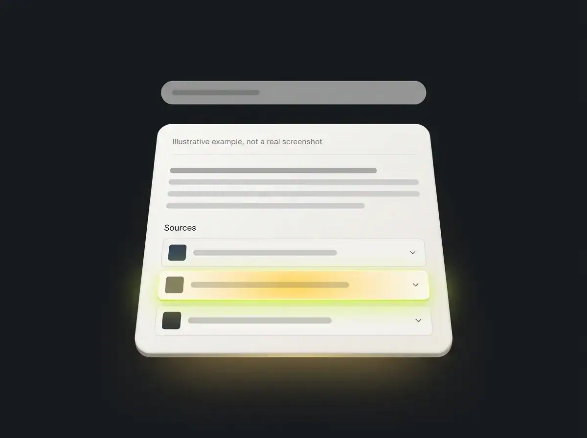 Illustrative mock-up of a Google AI Overview response for a healthcare SEO search query