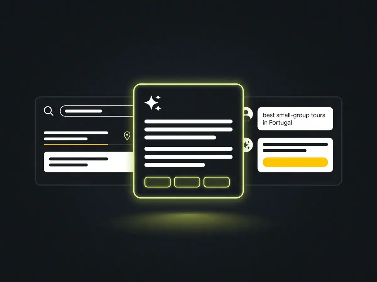Futuristic digital interface with search and booking options for travel.