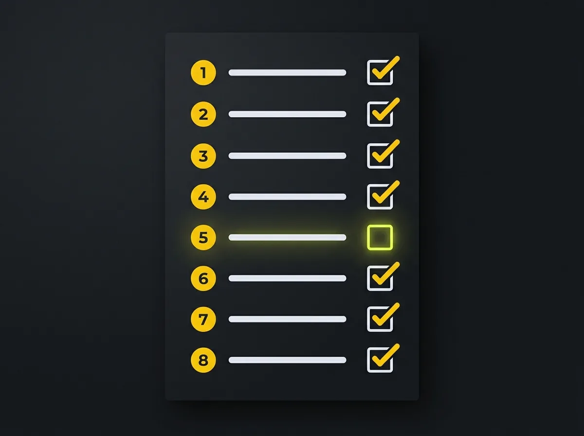 Numbered checklist of eight criteria for evaluating a SaaS SEO agency