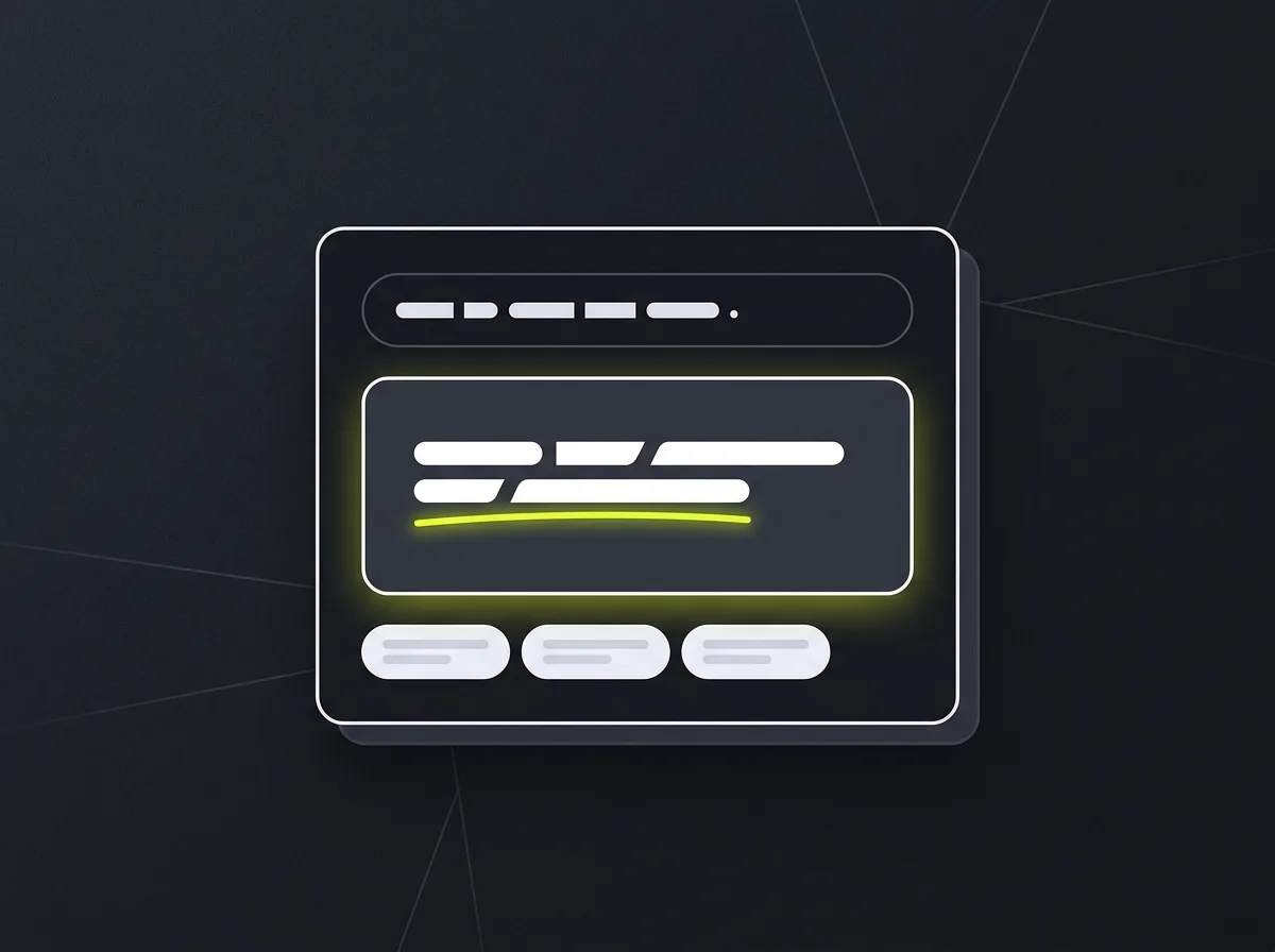 Stylised AI chat interface showing an accounting firm recommendation from an AI assistant on a tablet